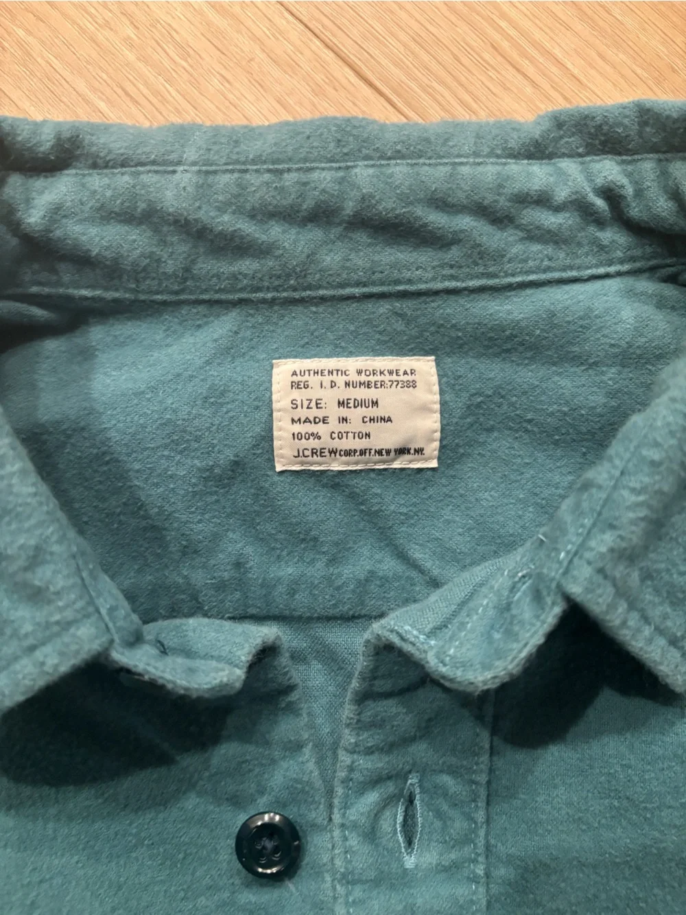 J. Crew Teal Chambray Work Shirt